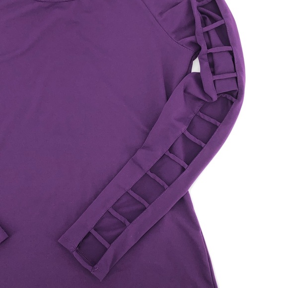 Fabletics Purple Angeline Top W/ Cutout Sleeves SM - Picture 6 of 8